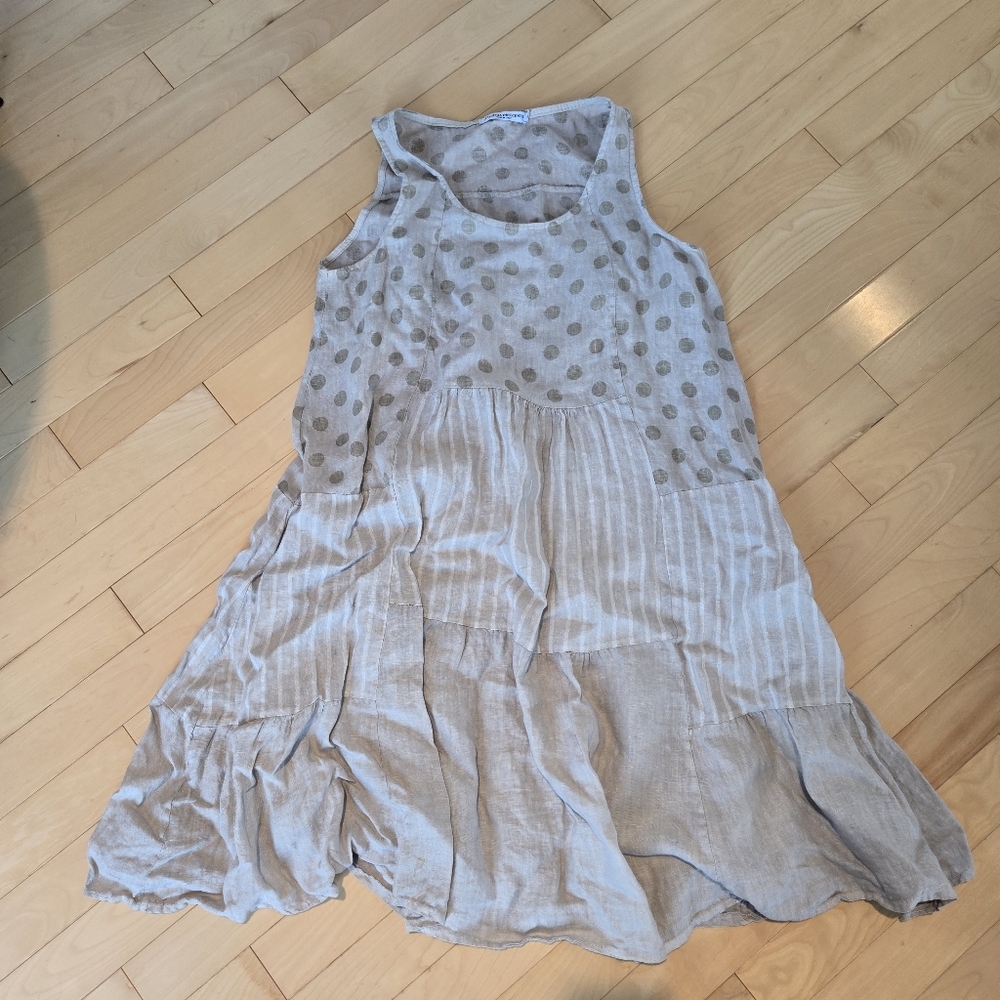 Martina Innocenti Linen Italy Dress Size Small